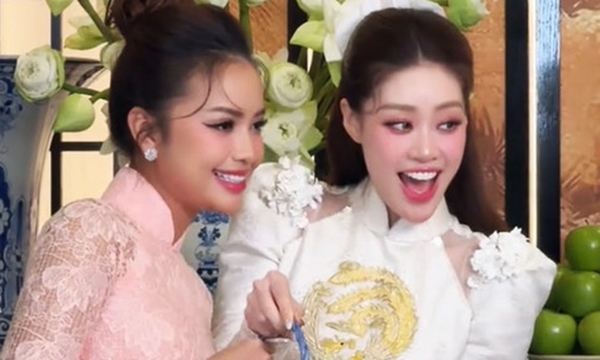 Hoa hậu Ngọc Châu chúc mừng Khánh Vân