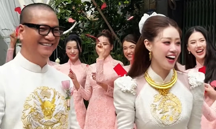 Không khí lễ rước dâu của Khánh Vân